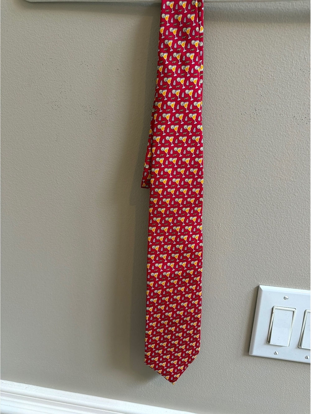 Sero New England Classics Silk Margarita Cocktail Novelty Tie Red